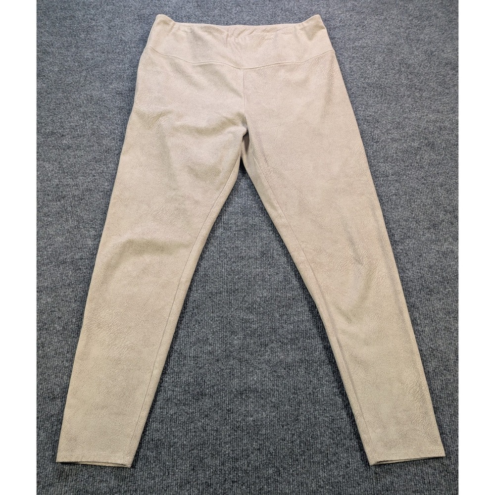 Soft Surroundings Micro Suede Leggings Women's Size Medium Tan Color